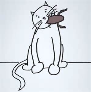 cat eating bug